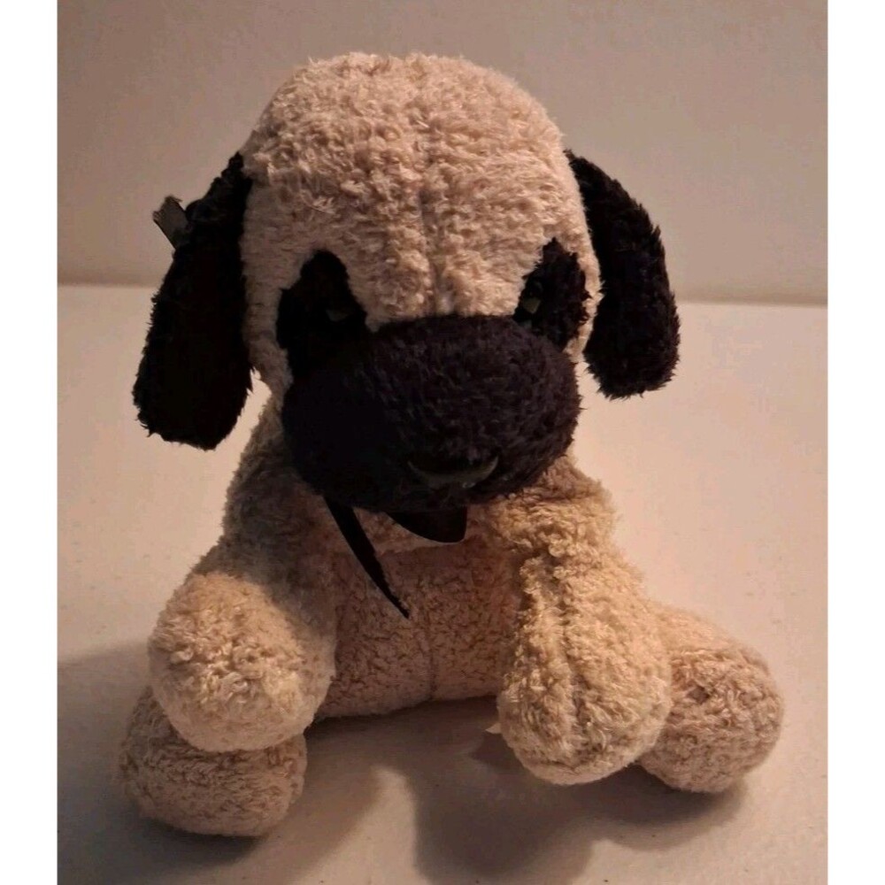 Russ Luv Pets Max Pug Puppy Dog Brown Laying Stuffed Animal Plush